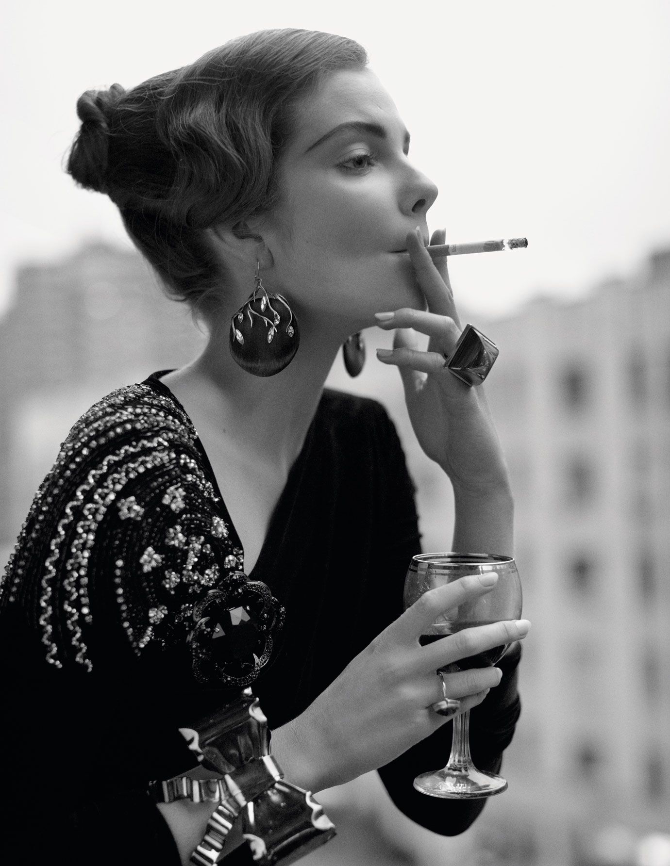 Beautiful women smoking