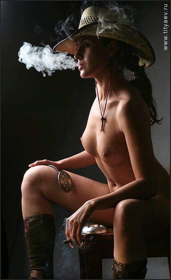 Nude smoker