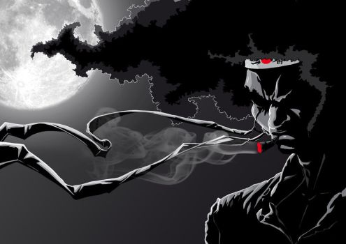 Afro Samurai Smoking.