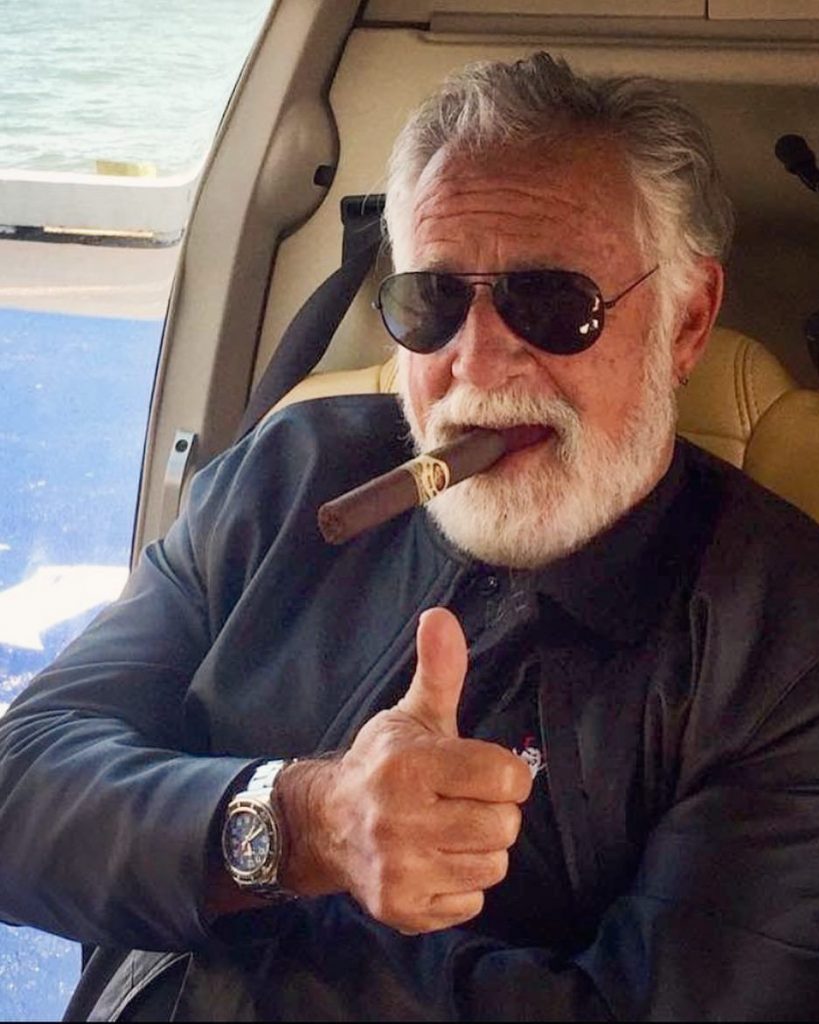 Jonathan Goldsmith Most Interesting Man in the World cigar smoking