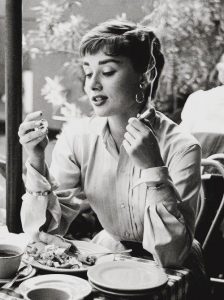 Audrey Hepburn British Actress Film And Fashion Icon Smoking Cigarette