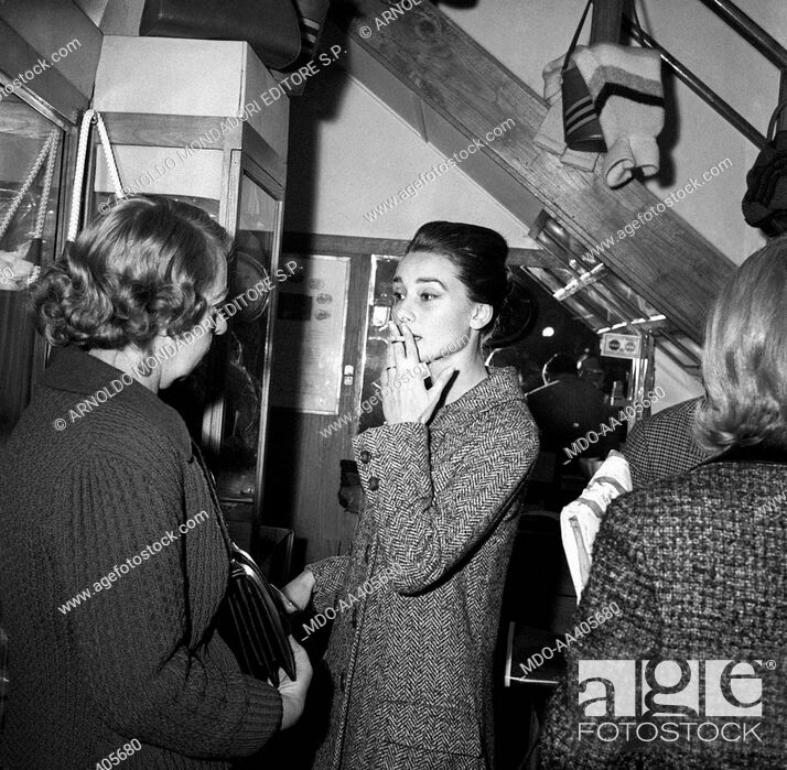 Audrey Hepburn British Actress Film And Fashion Icon Smoking Cigarette