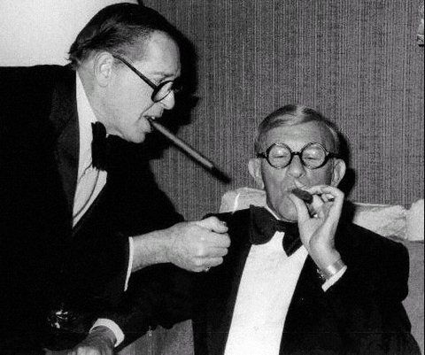 Milton Berle American comedian and actor - smoke cigar - cigarmonkeys.com - rare photos