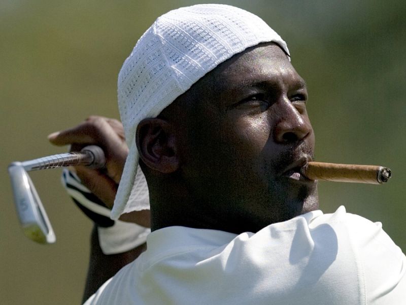 Michael air Jordan playing golf and smoking cigar – The ...