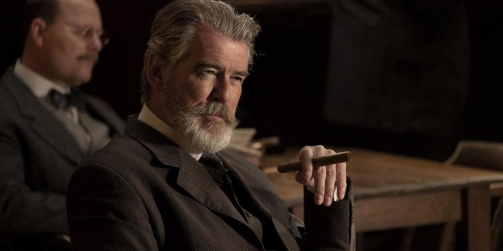 Pierce Brosnan smoking The CigarMonkeys